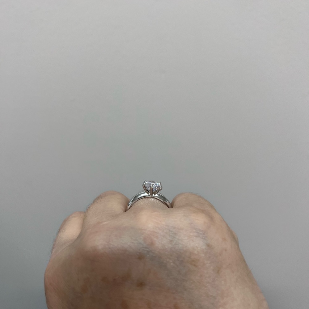 Wedding Ring Solid Silver 2 C’s Engagement Ring - image 3